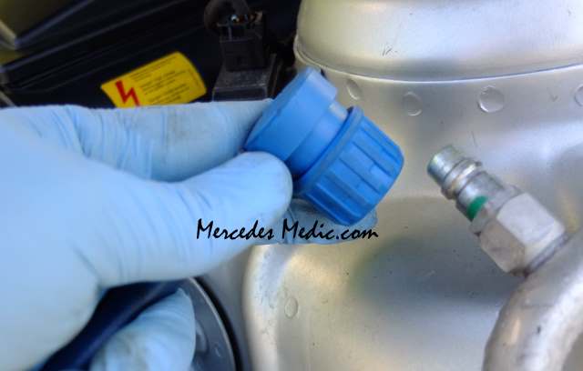 w220 s-class s430 s500 ac freon r134a refill instructions