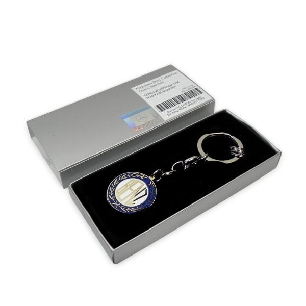 antique historic mercedes keychain logo ring