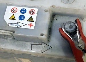 battery termnial postive +