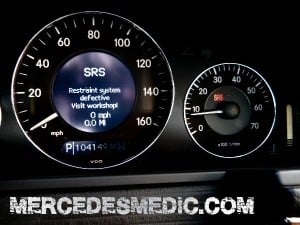 SRS airbag light warning error mercedes benz